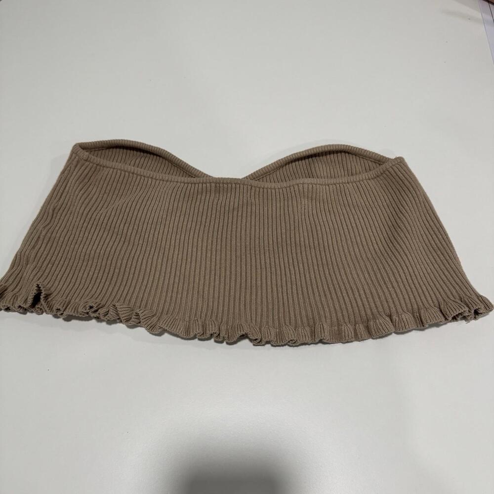 Women’s Majorelle Women's Tan Top Size Large L Croptop - Picture 9 of 9